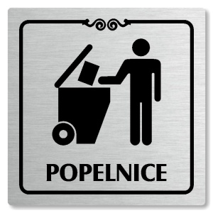 Popelnice, 100x100mm, stříbrná, Texas
